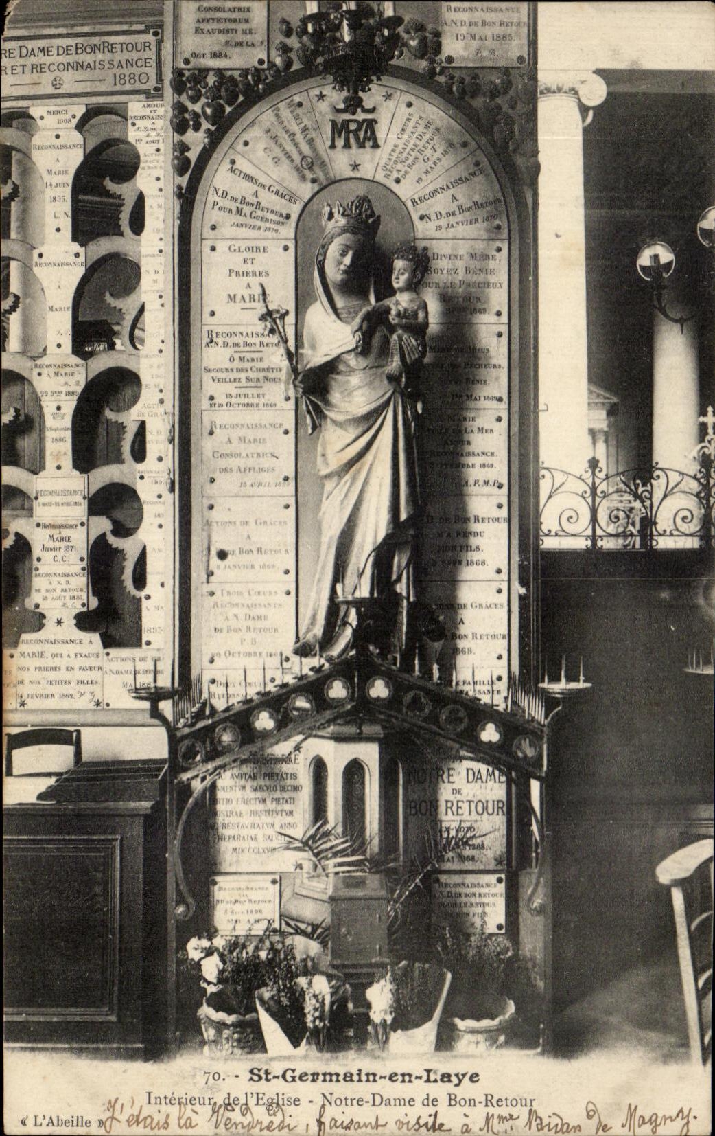 Intérieur de l'église Notre-Dame de Bon Retour — St-Germain-en-Laye — L'Abéille