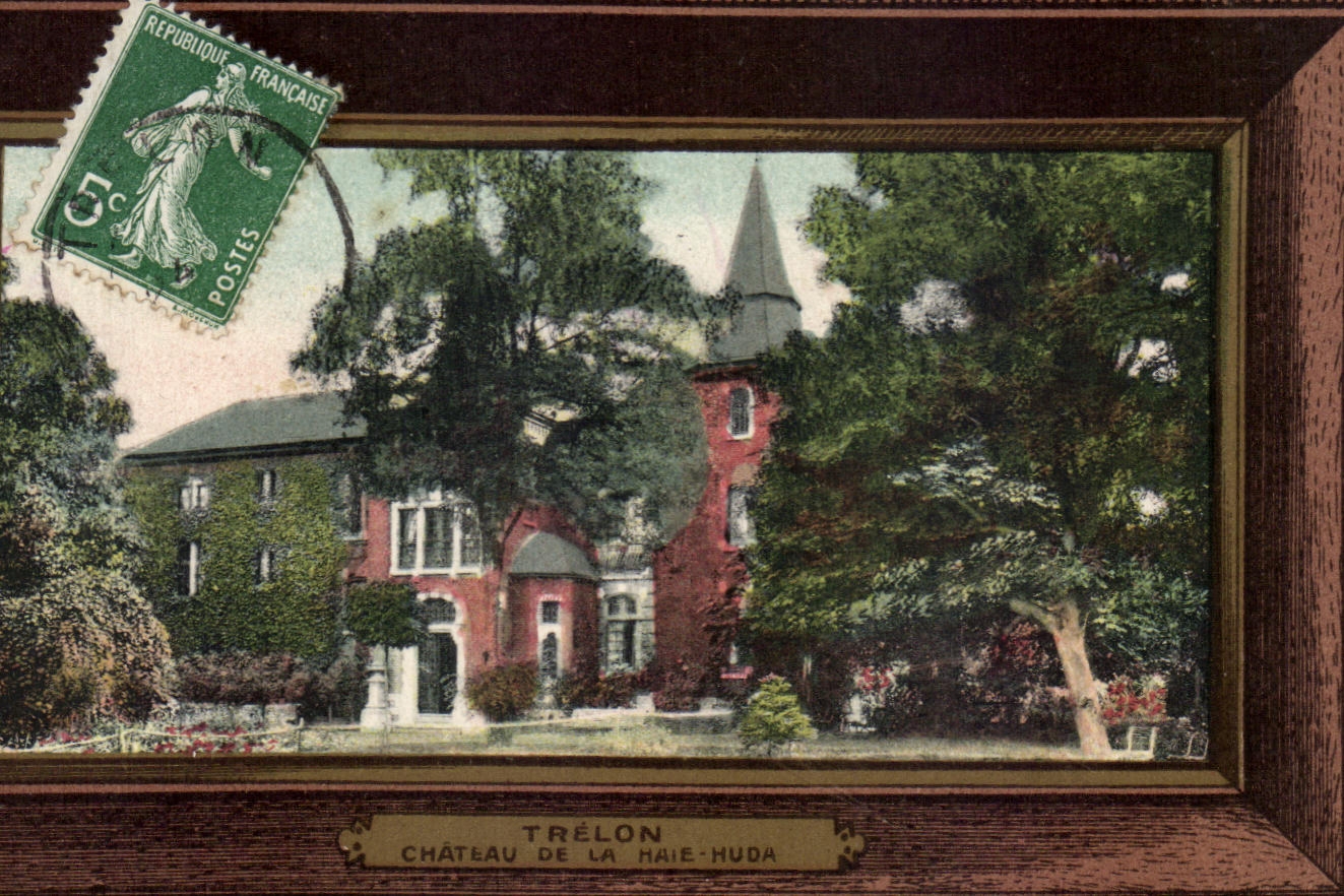 CPA Trelon Chateau De la Haie Huda