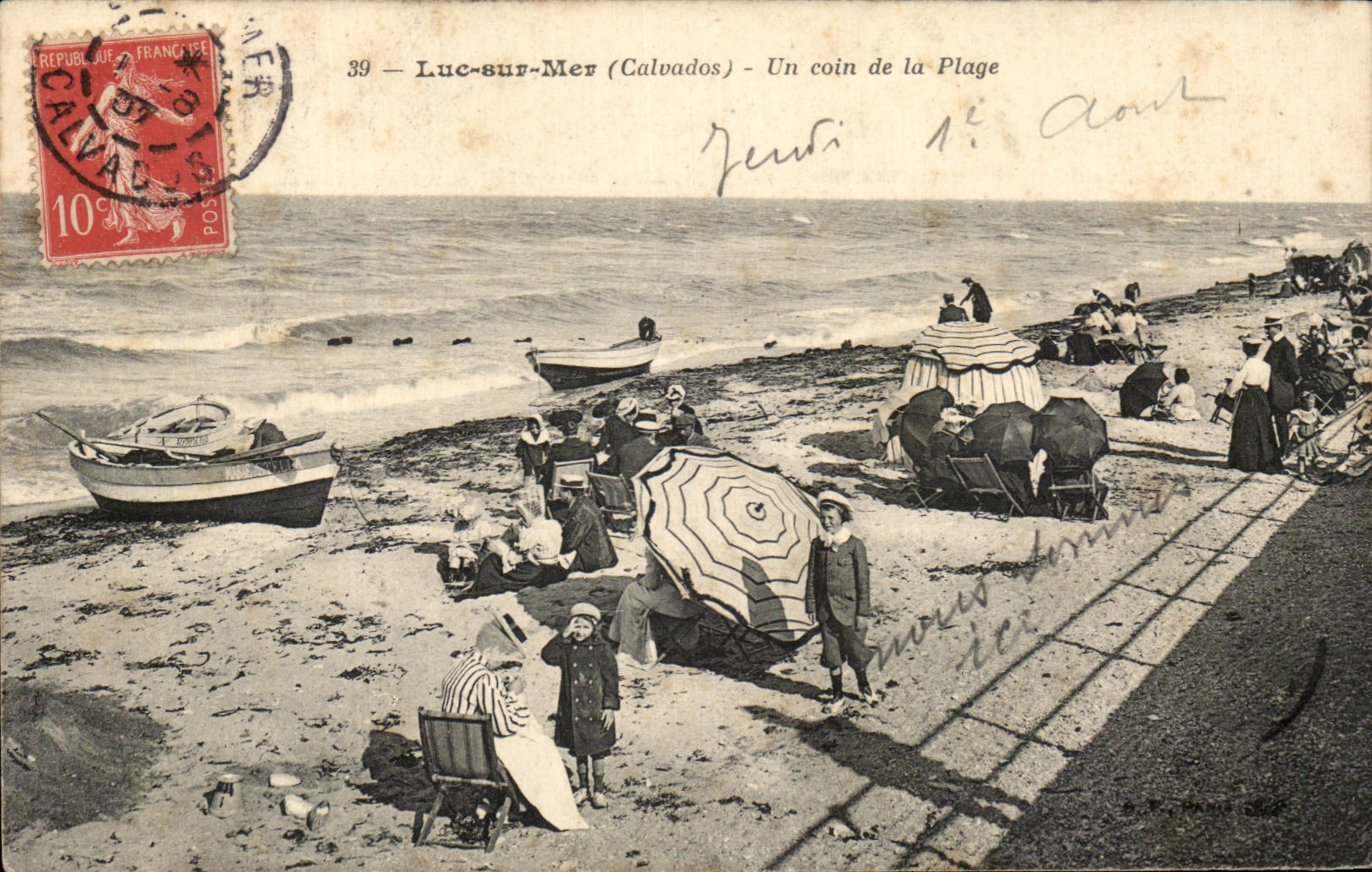 Luc-sur-Mer (Calvados) — Un coin de la Plage — éditeur inconnu, n° 39