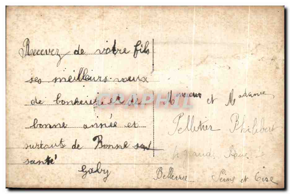 CPA Enfant Bonen annee — Rückseite