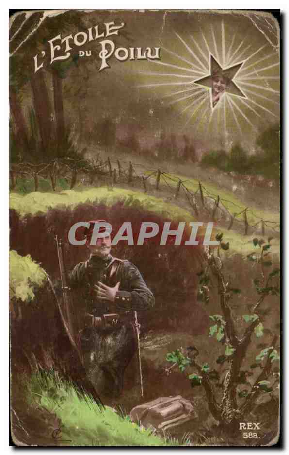 CPA L'Etoile Du Poilu Militaria 