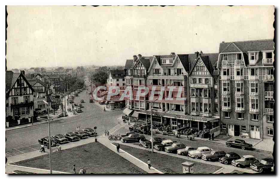 CPSM Knokke Zoute Place Albert et Avenue Elisabeth 
