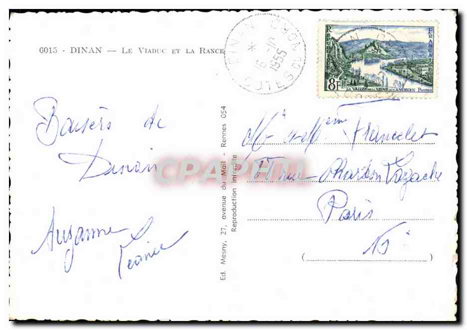 CPSM Dinan Le Viaduc Et la Rance — Verso