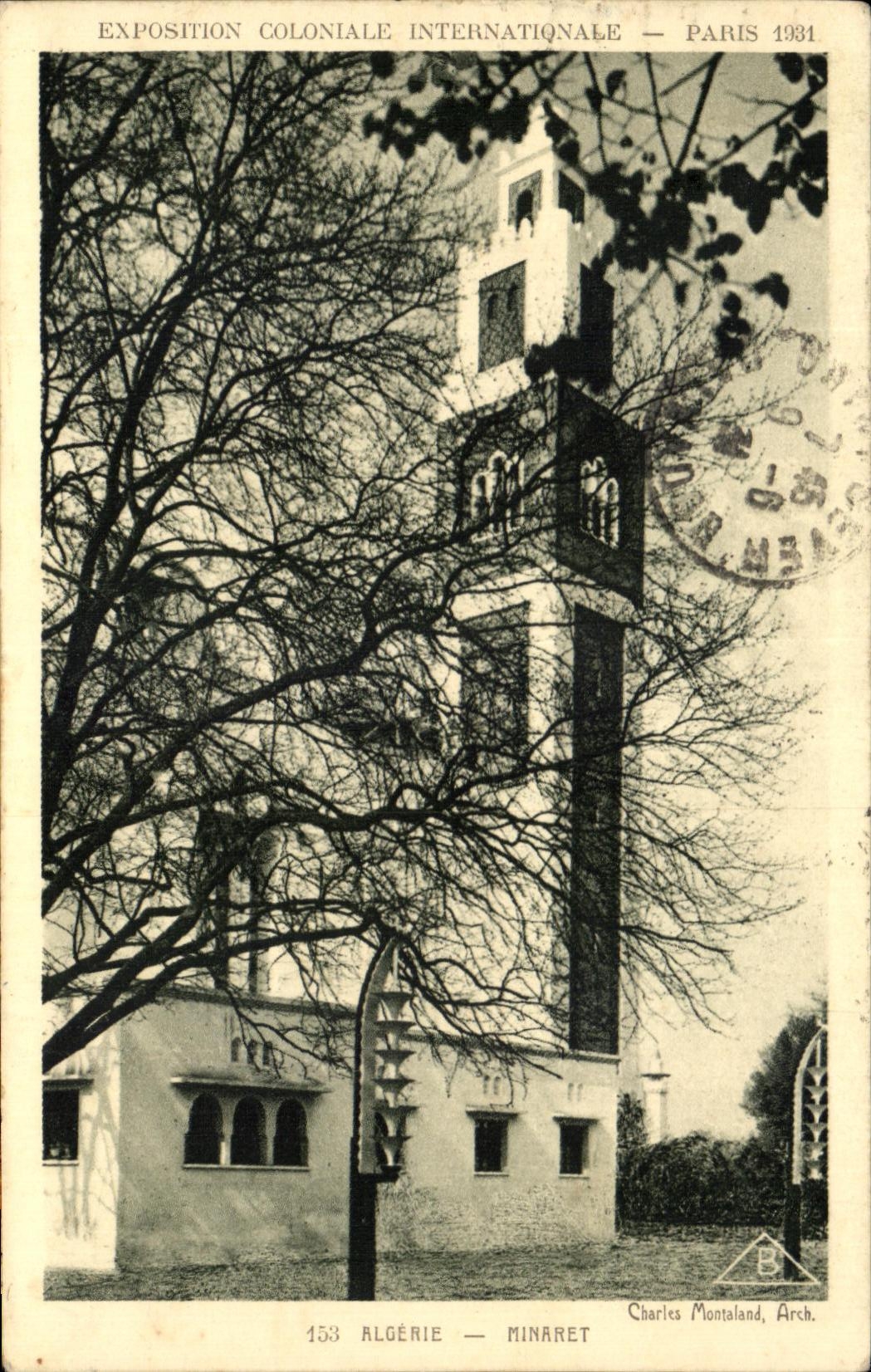 CPA Algerie Minaret Exposition coloniale Internationale 1931 Paris 