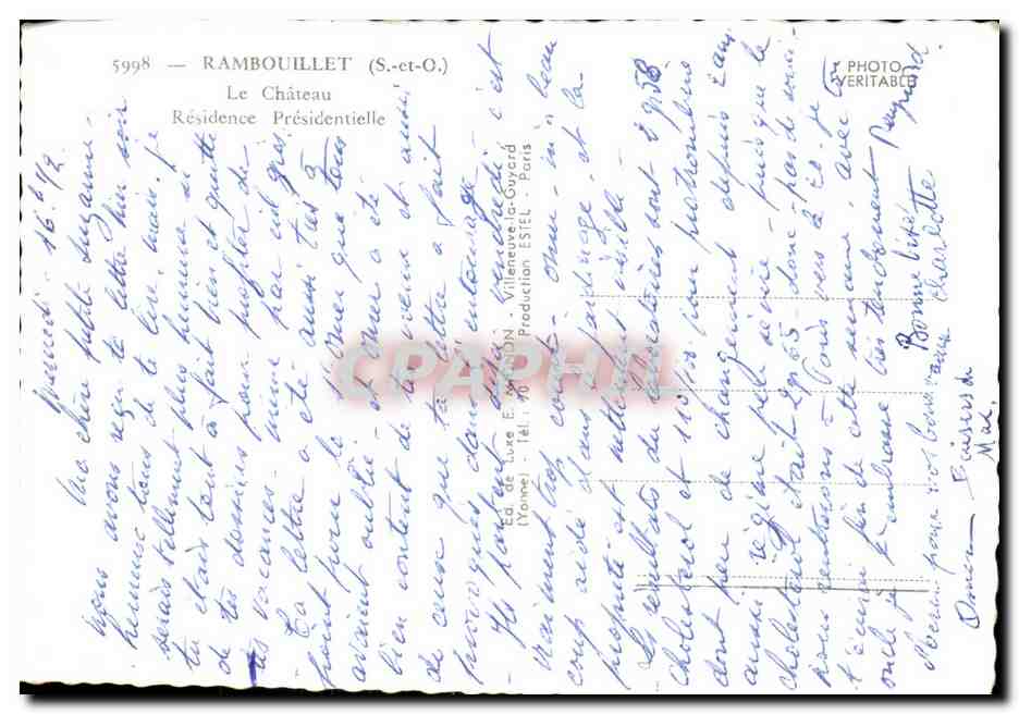 CPSM Rambouillet Le Chateau Residence Presidentielle — Reverso