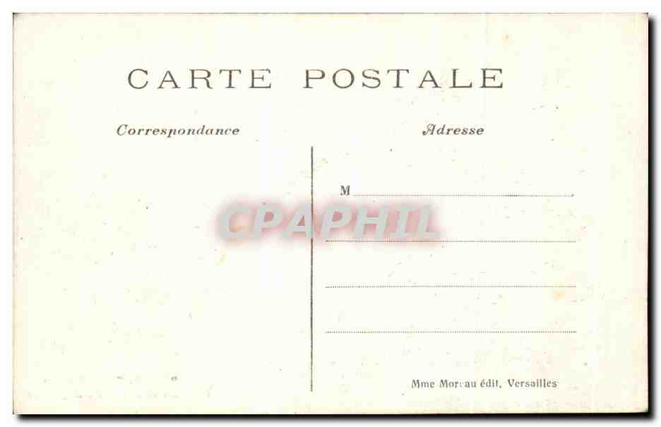 CPA Palais Du Grand Trianon Chambre De La Reine d'Angleterre Versailles — Verso