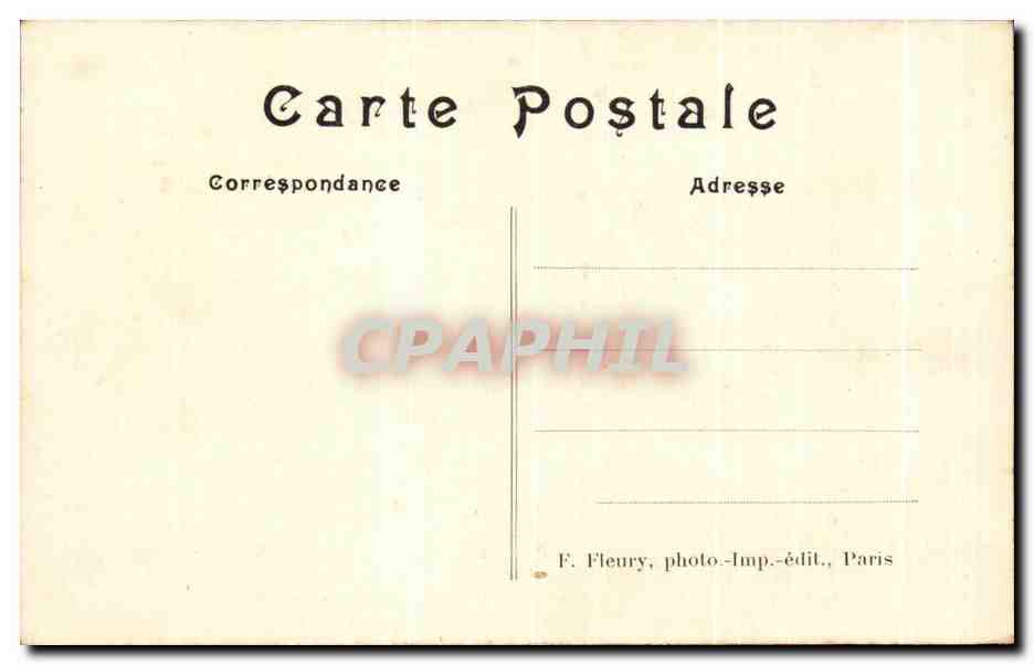 CPA Paris Panorama de la Place de la Republique La Caserne du Chateau d'Eau — Rückseite