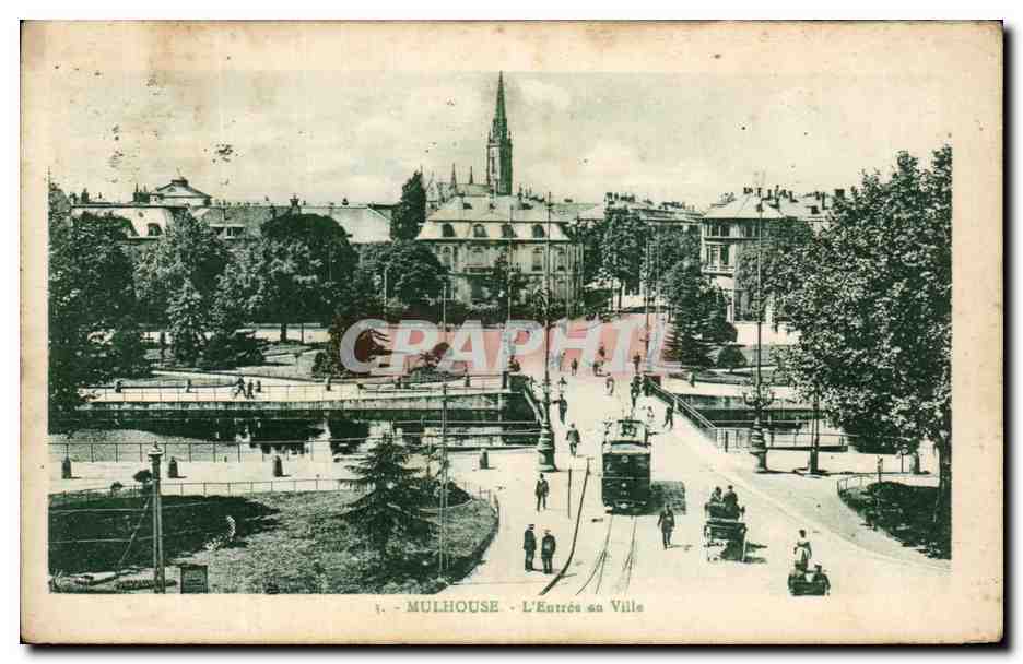 CPA Mulhouse L'Entree au Ville