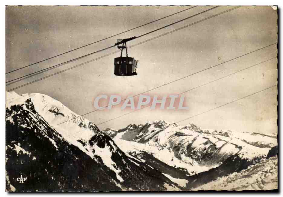 CPSM Morzine Sports d'Hiver Cabine du Teleferique et les Dents Blanches