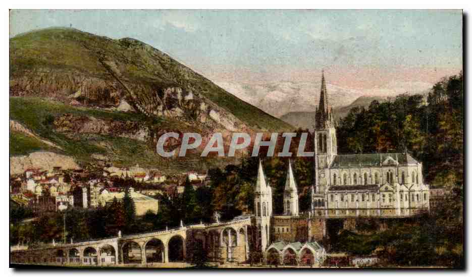 Lourdes — La Basilique et le Pic du Jer — Édition photo Quirault