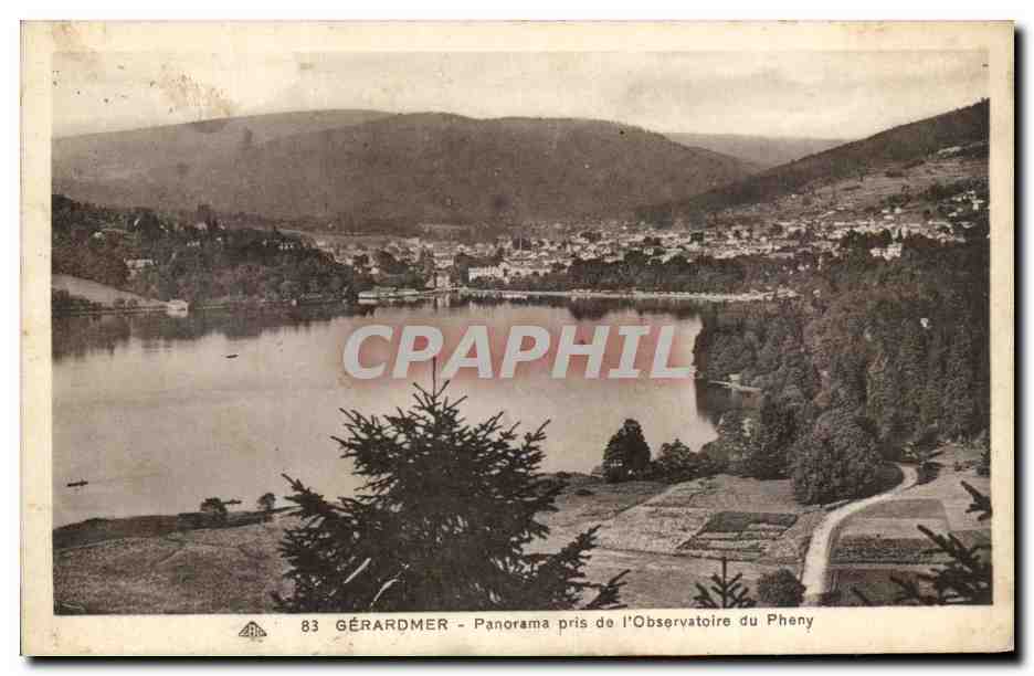 GÉRARDMER - Panorama pris de l'Observatoire du Pheny — CPAPHIL n°83