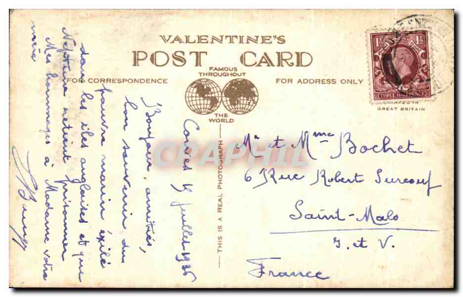 CPA Princes Green And Esplanade Cowes isle of wight  — Verso