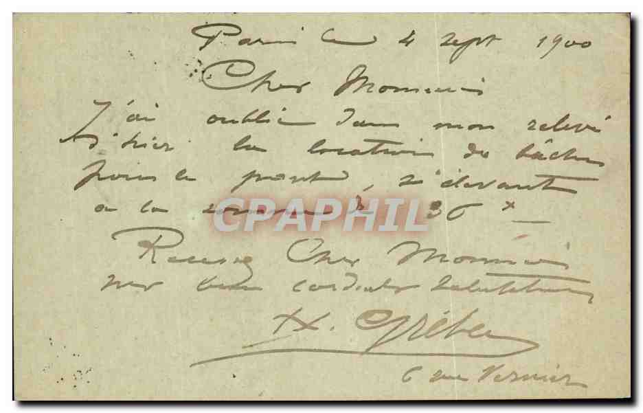 Entier postal Sage Paris Peirre Guerin Auteuil — Rückseite