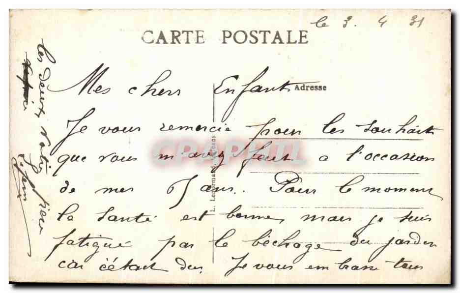 CPA Orleans Rue de la Republique La Banque de France Tramway — Verso