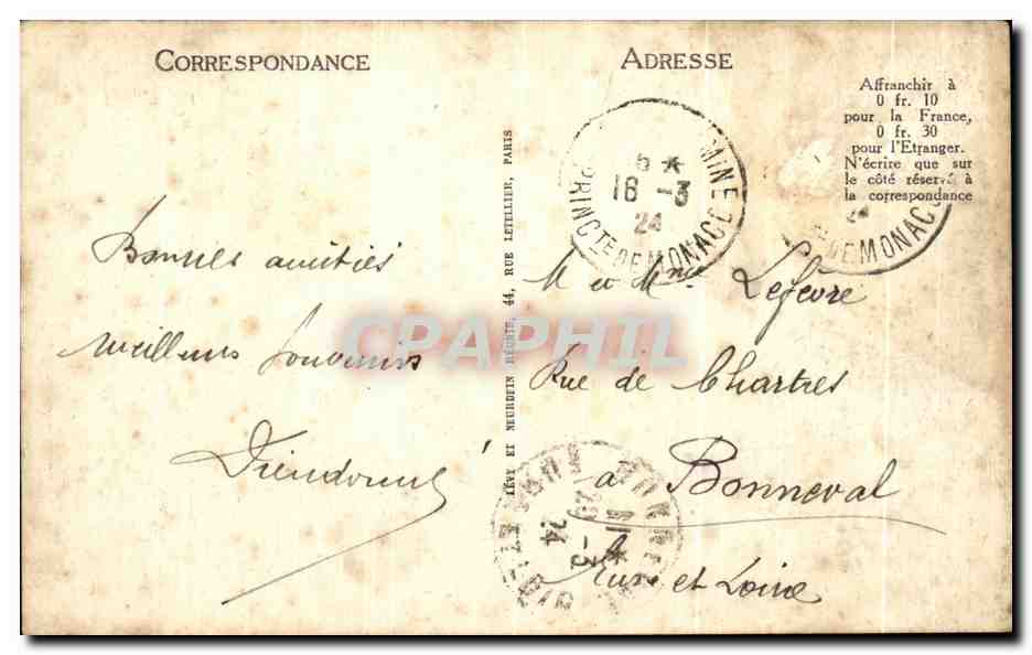 CPA Monaco Et Monte Carlo Vue Prise Du Signal — Rückseite