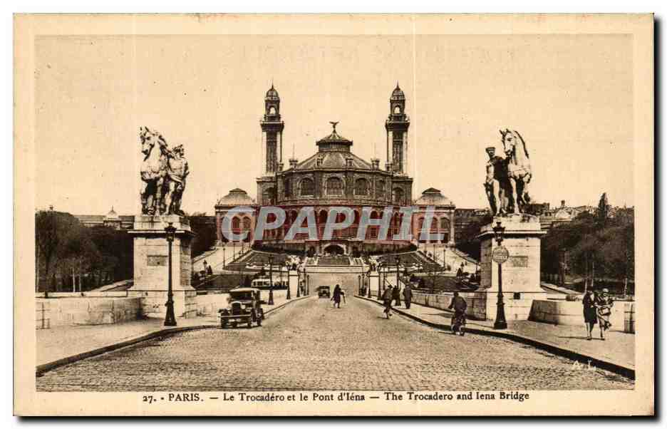 CPA Paris Le Trocadero Et Le Pont l'Iena