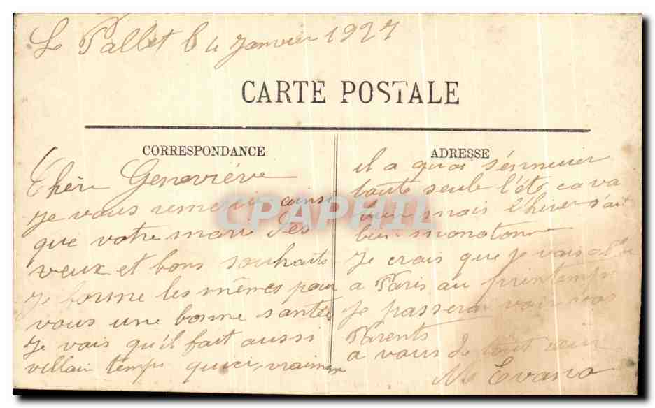 CPA Uriage Les Bains L'Etablissement Thermal — Rückseite