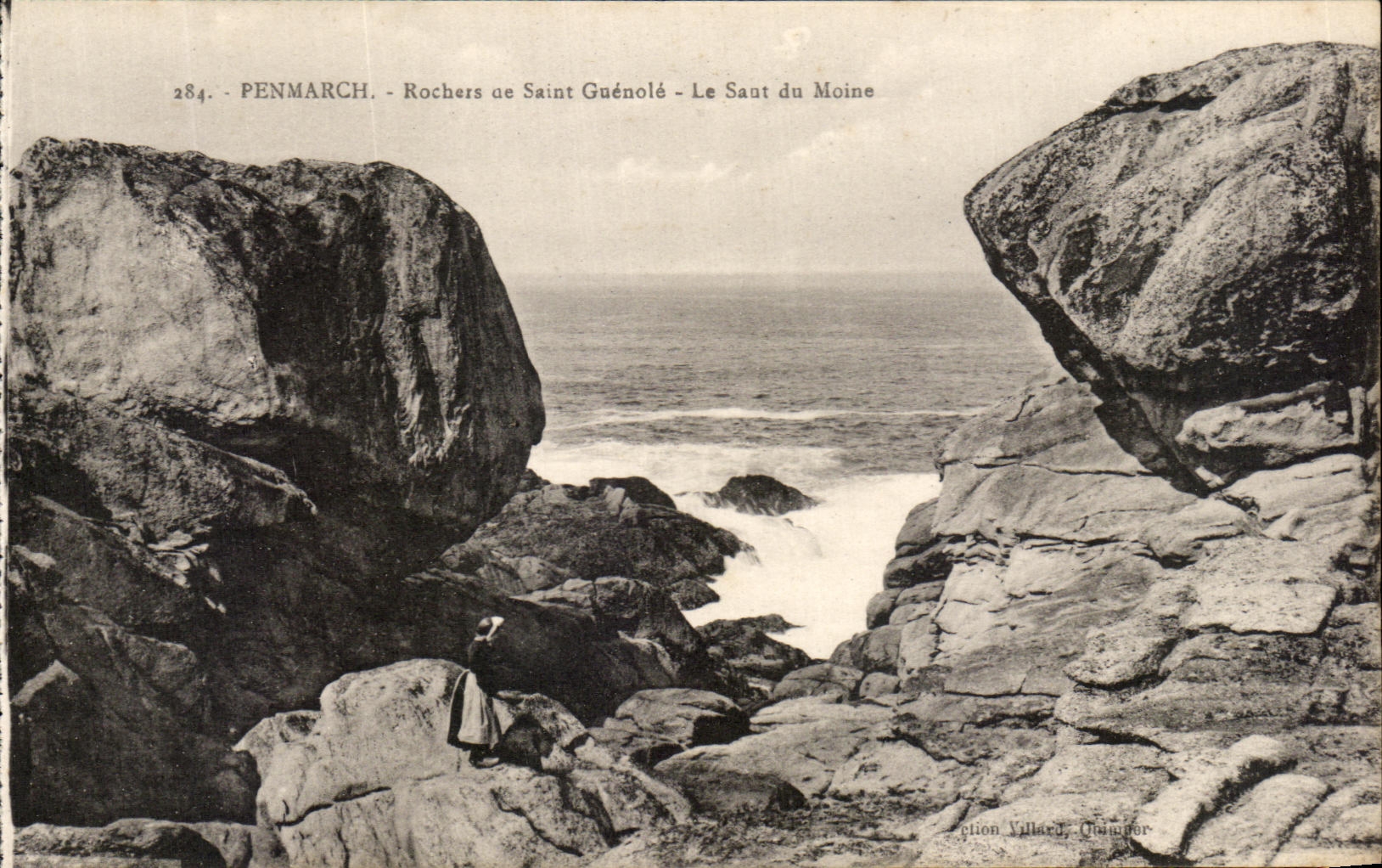 CPA Penmarch Rochers en Saint Guenole Le saut du Moine