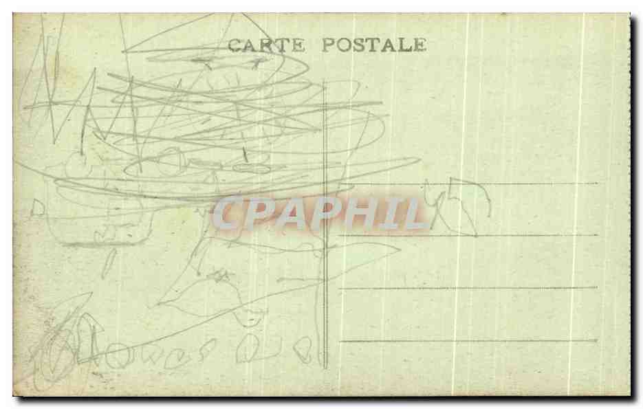 CPA Saint Guenole Penmarch Une Lame de Fond Balayant la Roche du Moine — Rückseite