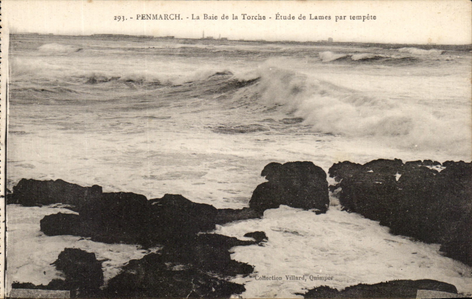 Penmarch - La Baie de la Torche - Étude de Lames par tempête — Collection Villard, Quimper, n°293