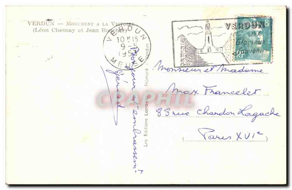 Verdun — Monument à la Victoire — (Léon Chesnay et Jean Boucher) — Les Éditions Frémont — Reverso