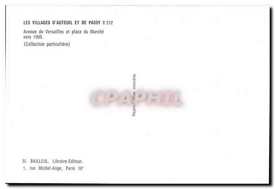 Paris - Avenue de Versailles — P. Marmuse, Paris, n°345 — Reverso