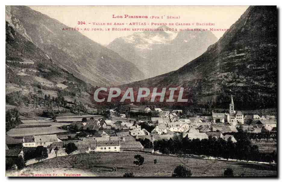 Los Pirinjos (Pyr 1° Série) — Vallée de l'Aran, vue du fond du Bécibéri — Phot. Lahouche Fr. - Toulouse