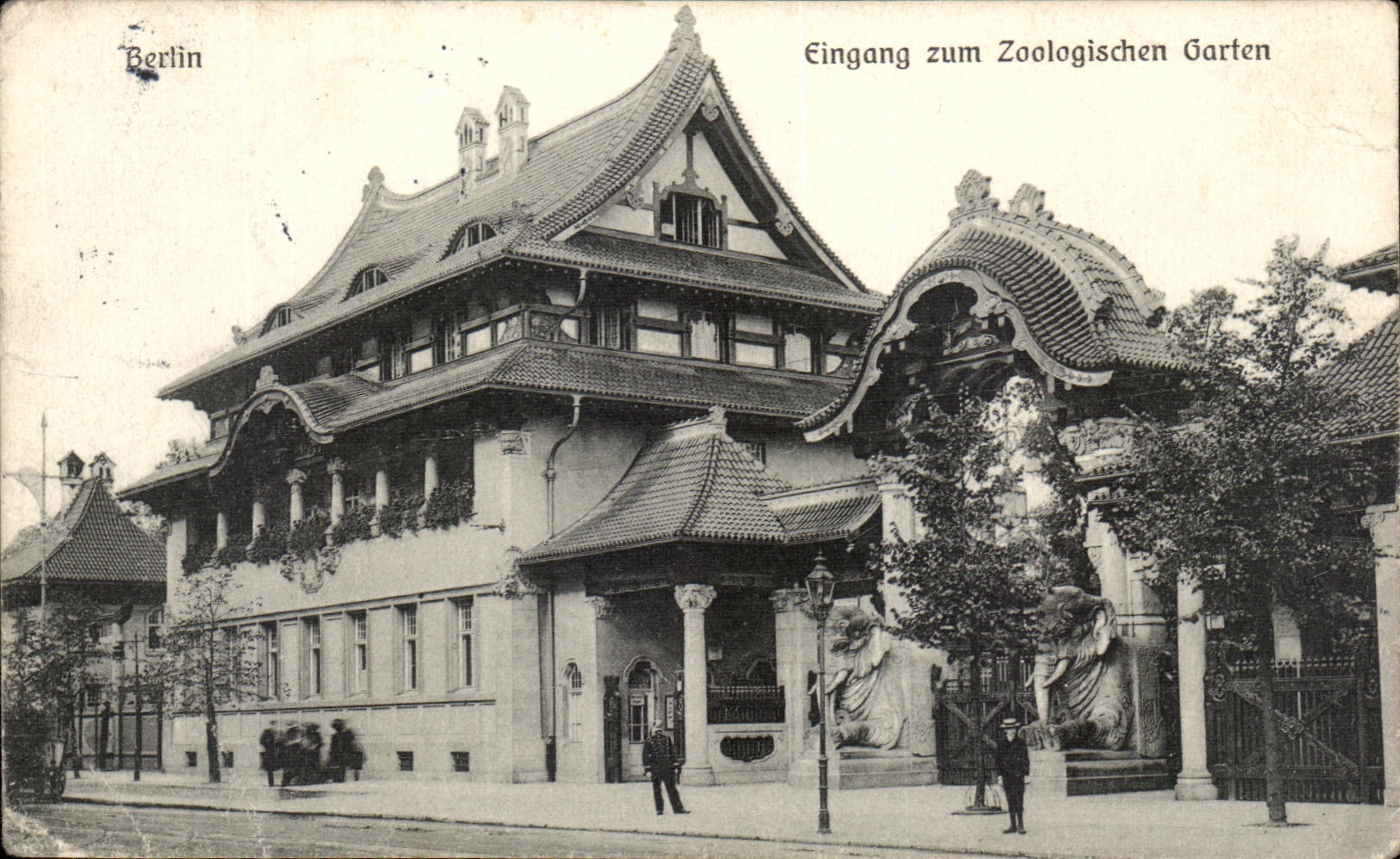 CPA Berlin Eingang Zum Zoologischen Garten Zoo Elephant