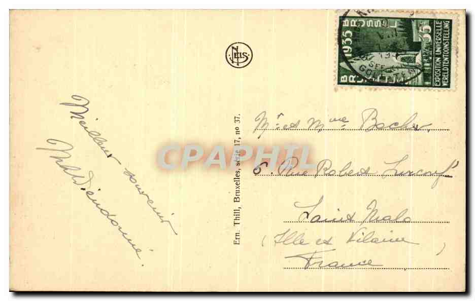 CPA Knocke Zoute Digue Et Plage — Rückseite