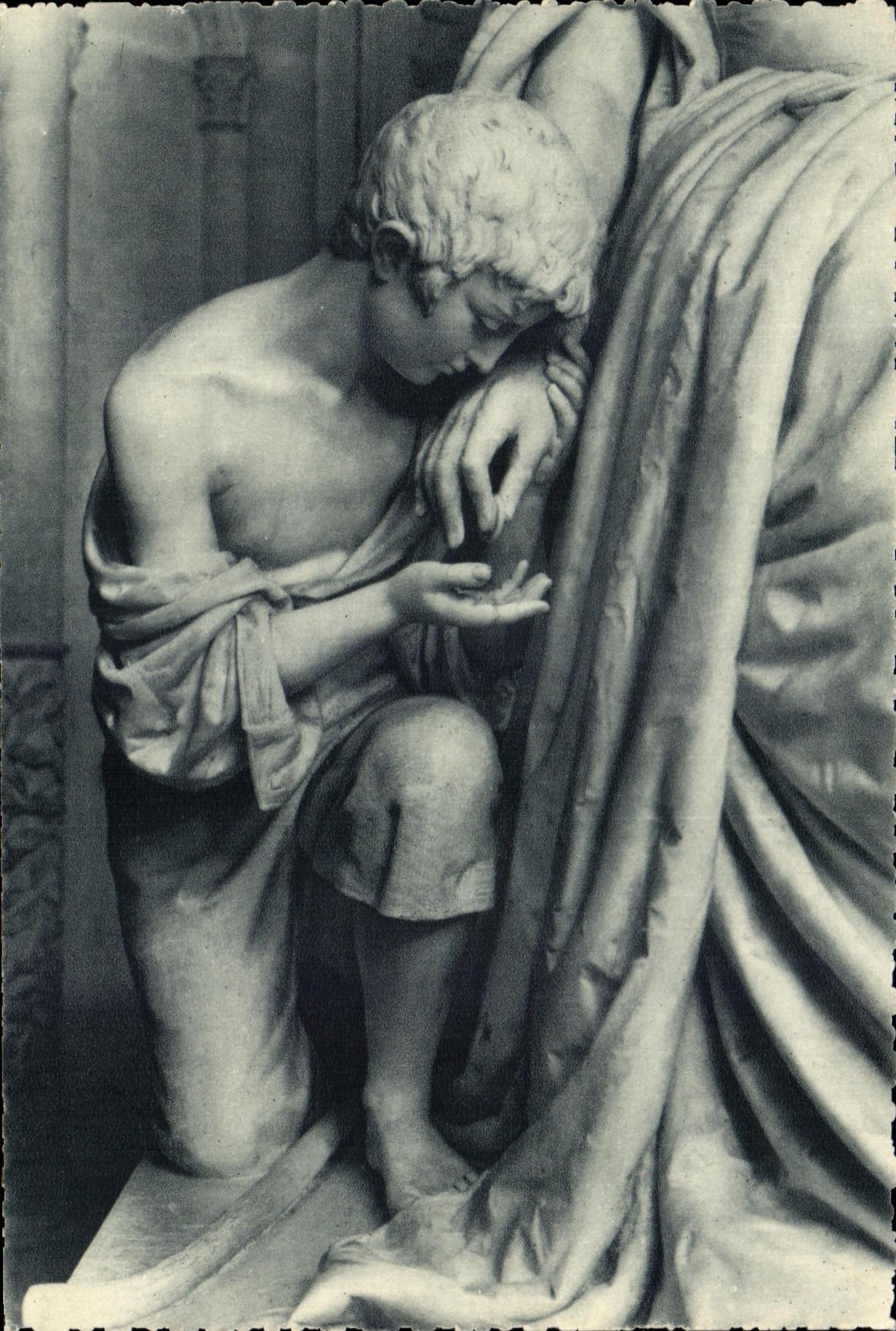 CPA Abbaye D'Hautecombe Detail De La Statue De Marie Christine