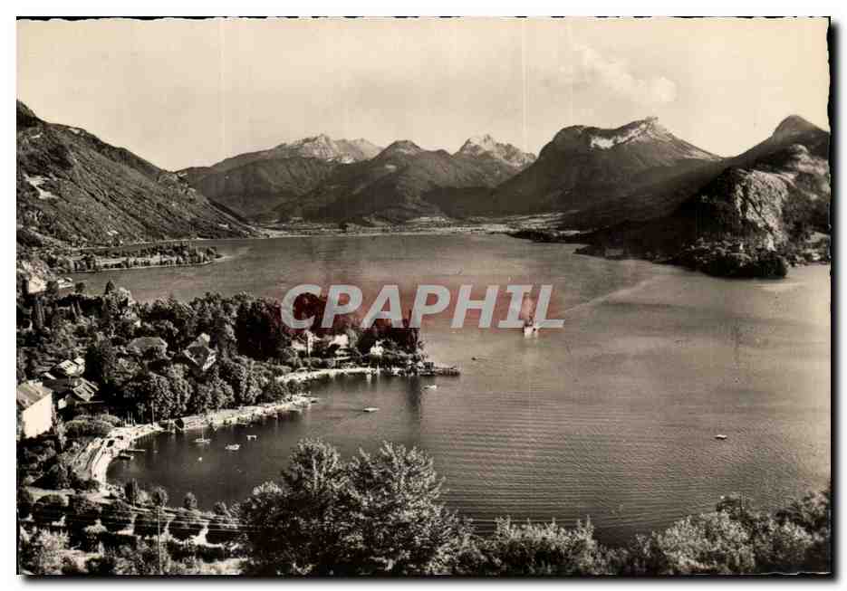 Lac d'Annecy — Vue générale et Massif des Bauges — Édition Annecy, n° 1437