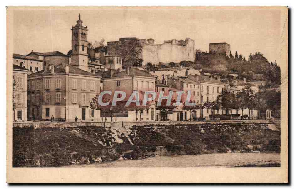Antike Ansichtskarte Montelimar Viertel Fust und Turm von Narbonne