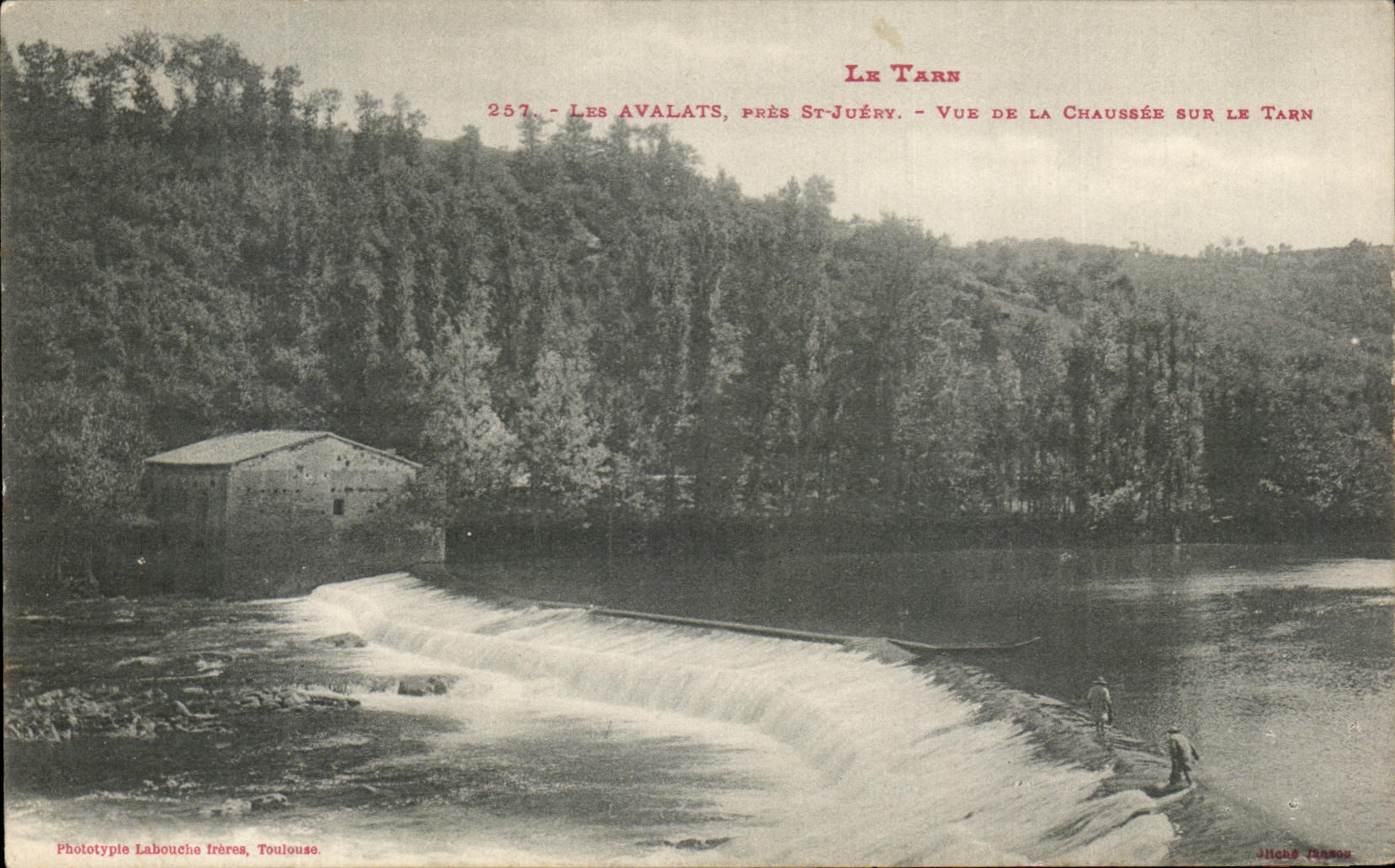 CPA Le Tarn Les Avalats Pres St Juery Vue De La Chaussee Sur le Tarn