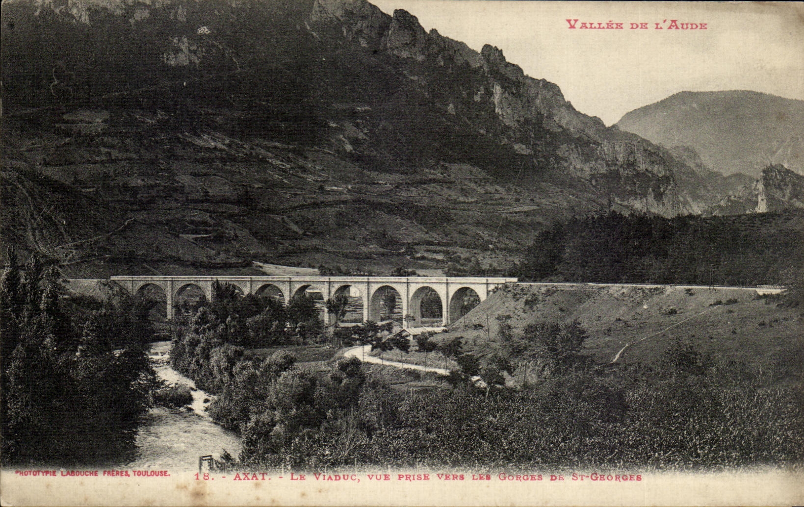 CPA Axat Le Viaduc Vue Prise Vers Les Gorges de St Georges