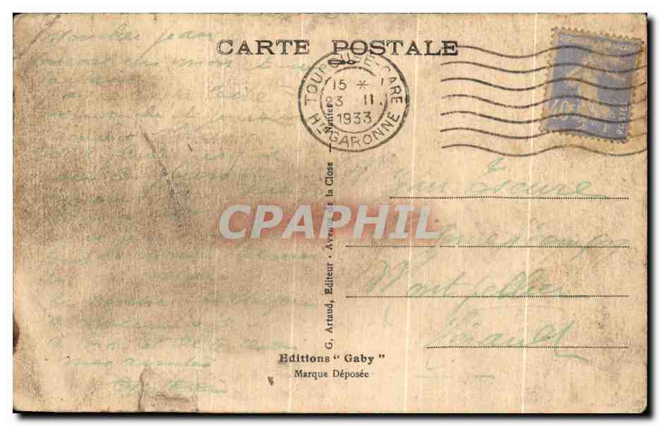 CPA Toulouse Un Coin Du Square Wilson et Perspective des allees Jean Jaures — Verso