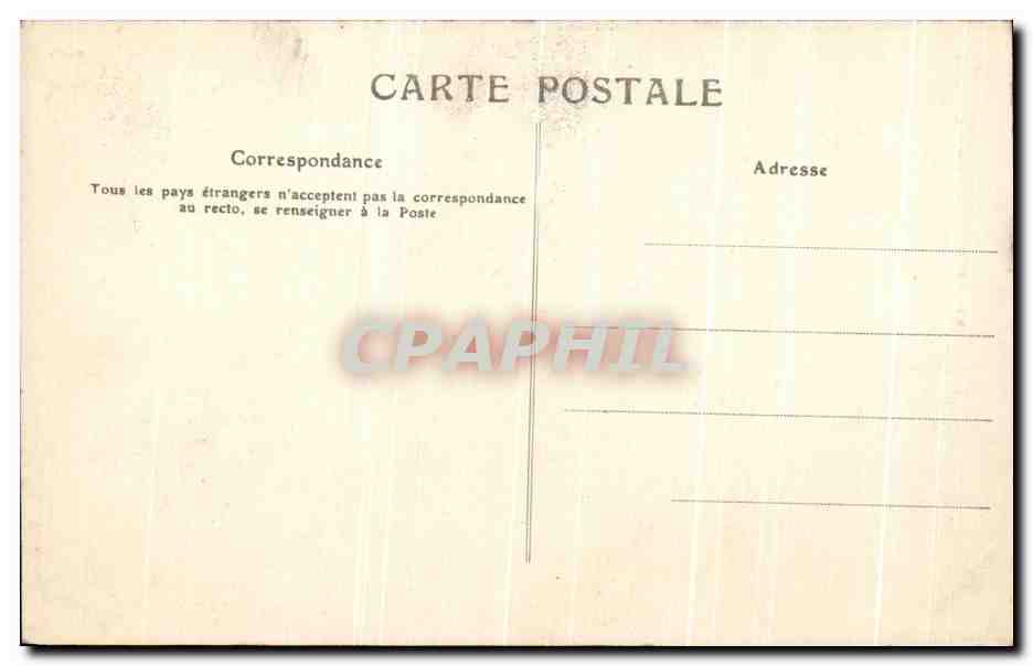CPA Toulouse Hotel D'Assezet — Verso