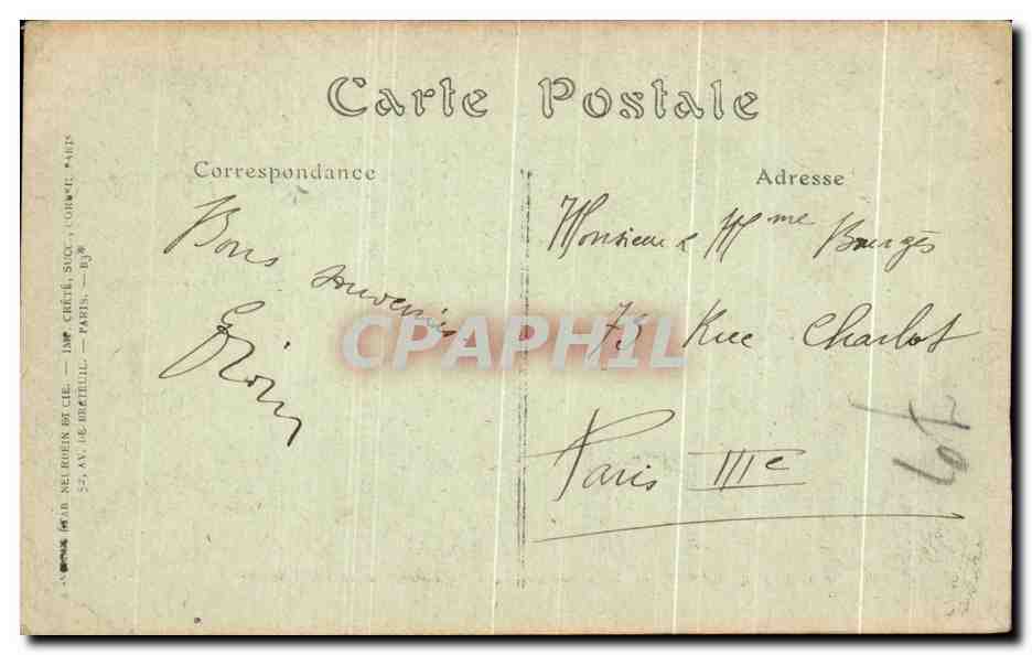CPA Sainte Adresse L'Entree du Fort Militaria  — Rückseite