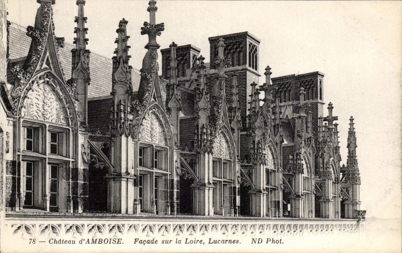 CPA Chateau D'Amboise Facade Sur La Loire Lucarnes