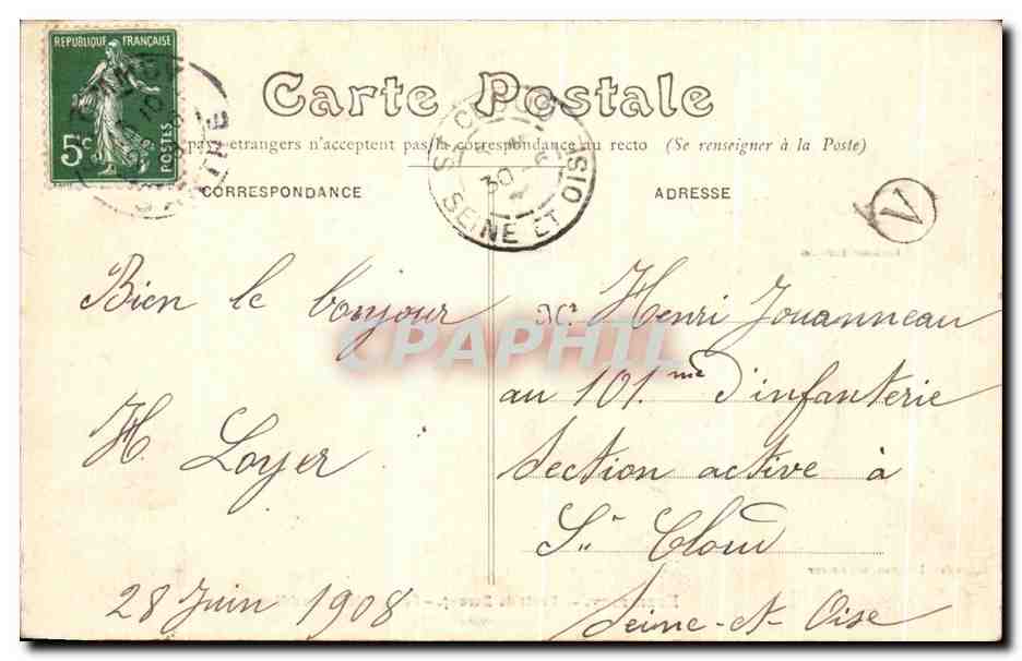 CPA Ecommoy Foret De Bercey Source De l'Hermitiere Costume Sarthois  — Back