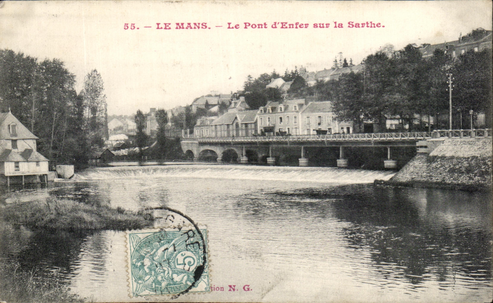 CPA Le Mans Le Pont d'Enfer Sur La Sarthe