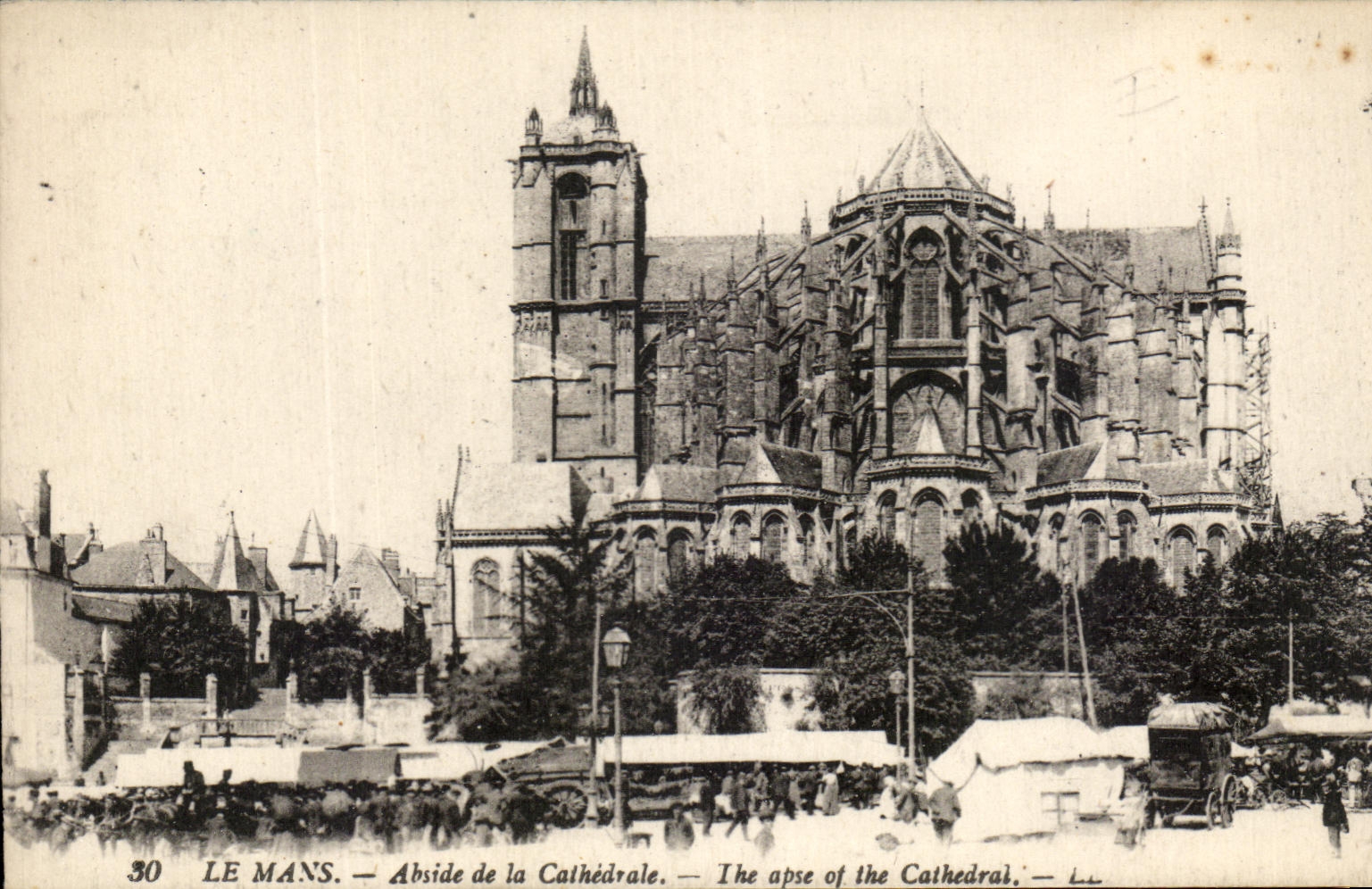 CPA Le Mans Abside De La Cathedrale Marche