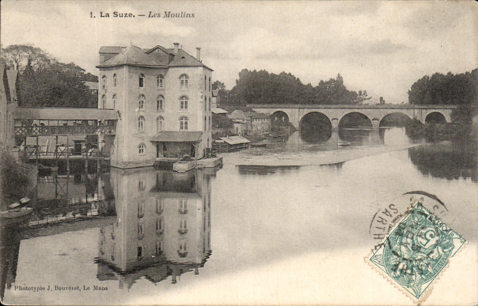 CPA la Suze Les Moulins