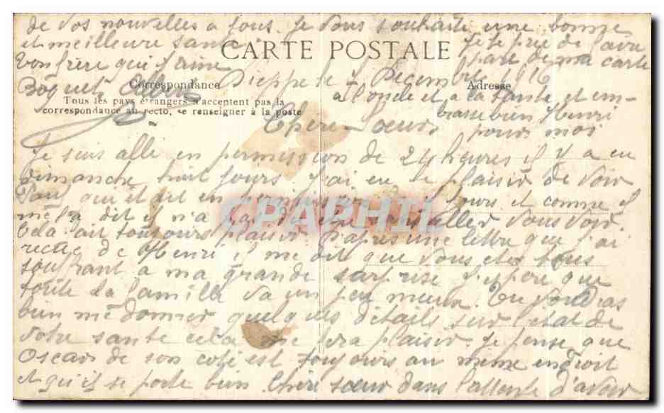 CPA Dieppe Le Vieux Et Les Fosses — Rückseite