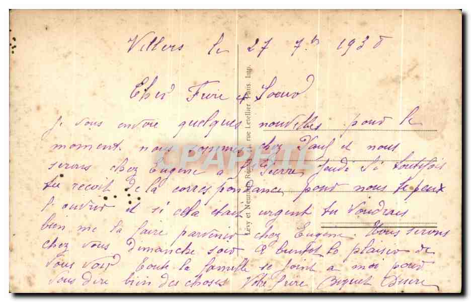 Villers-sur-Mer — La Plage — LL, n°70 — Verso
