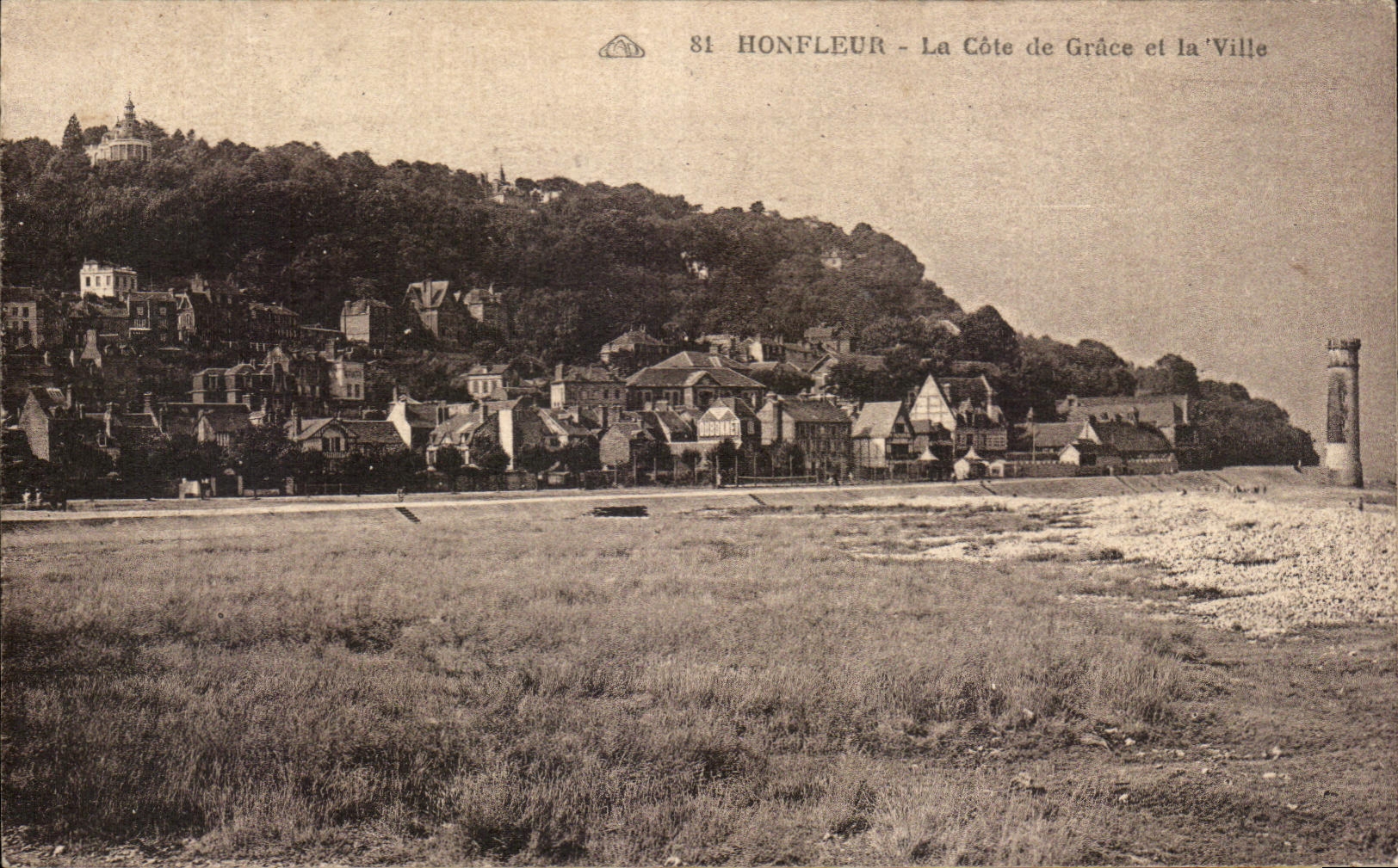 CPA Honfleur La Cote de Grace et la Ville