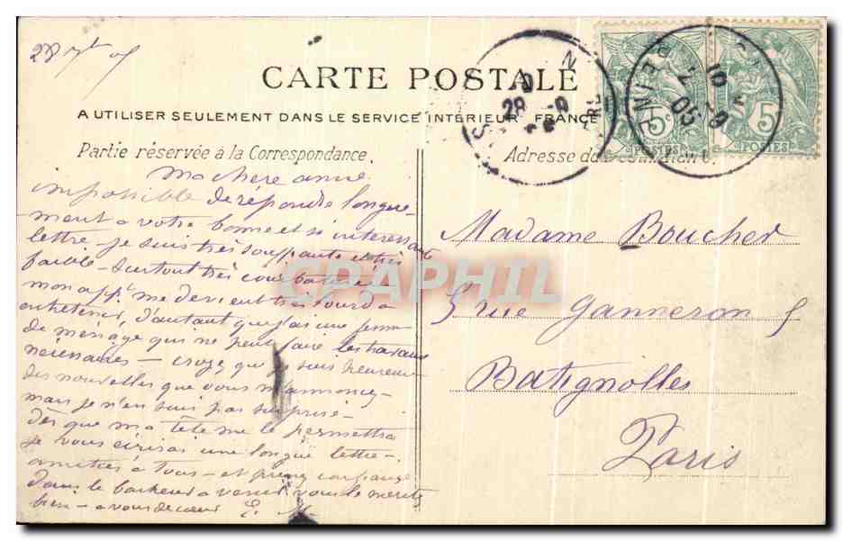 CPA La Normandie Environs de Rouen Ferme a Oissel — Rückseite