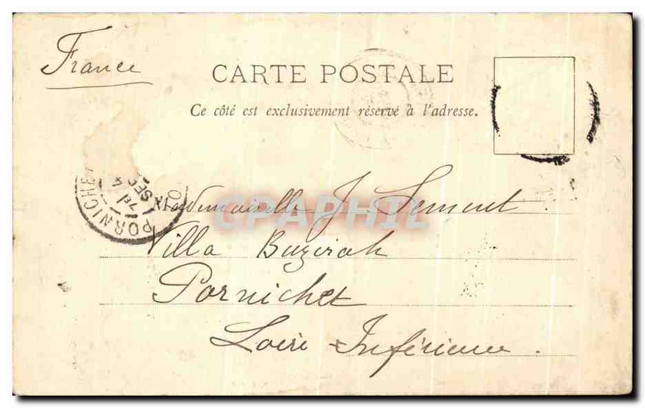 CPA Tours Tour de Guise — Verso