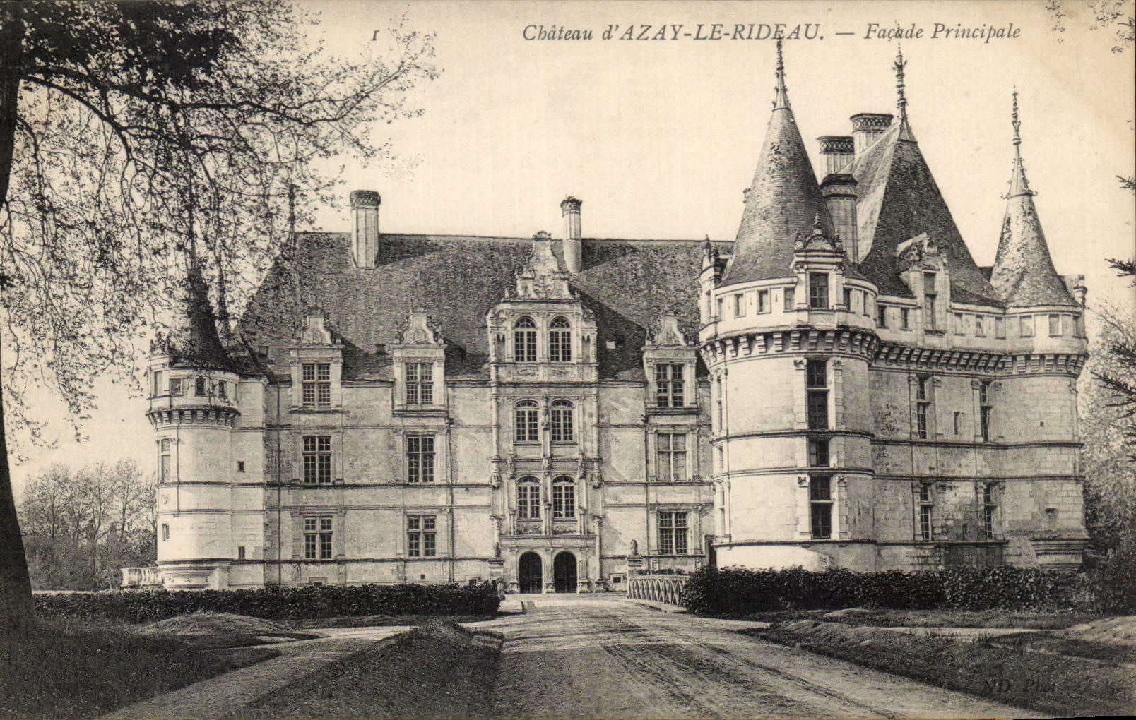 CPA Chateau d'Azay Le Rideau Facade Principale