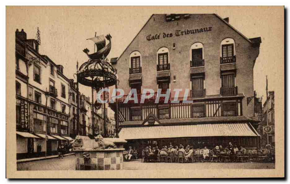 CPA Dieppe Ancien Cabaret De l'Horloge (1736) Cafe des tribunaux 