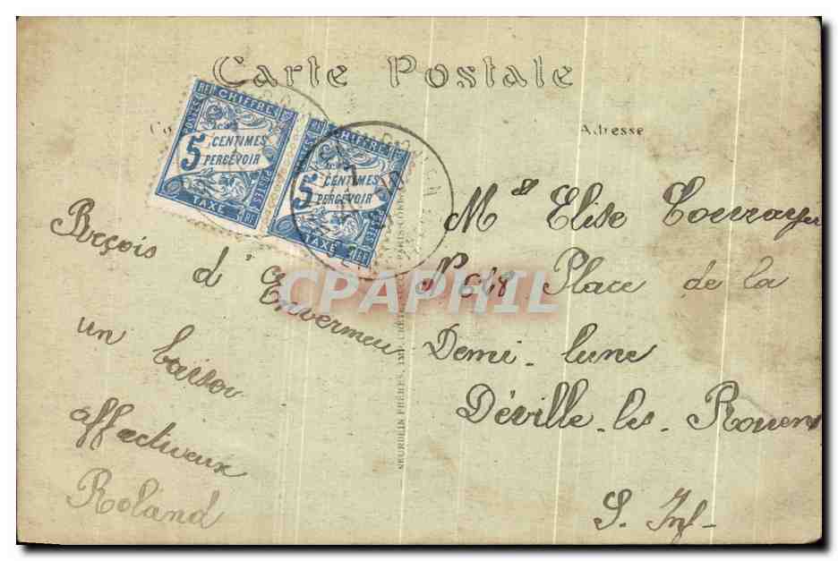CPA Envermeu Pont Sur l'Eaulne  — Rückseite